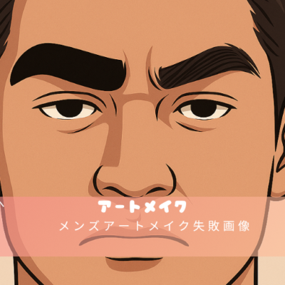 メンズアートメイク失敗画像