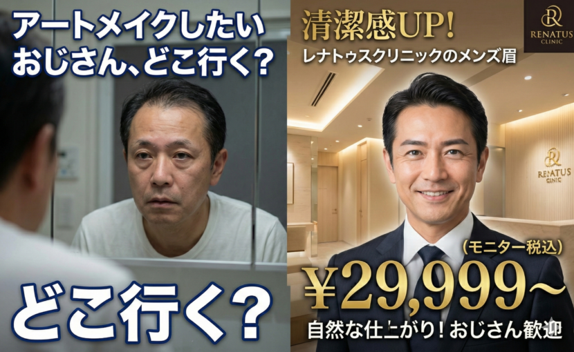 アートメイクをしたいおじさんはどこに行けばいい？