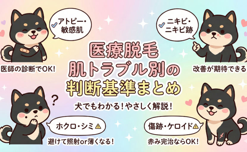 医療脱毛肌トラブル別の判断基準まとめ