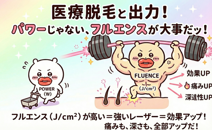 医療脱毛と出力フルエンス