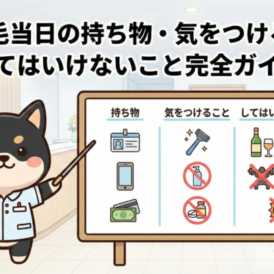 医療脱毛当日の持ち物・気をつけること・してはいけないこと完全ガイド