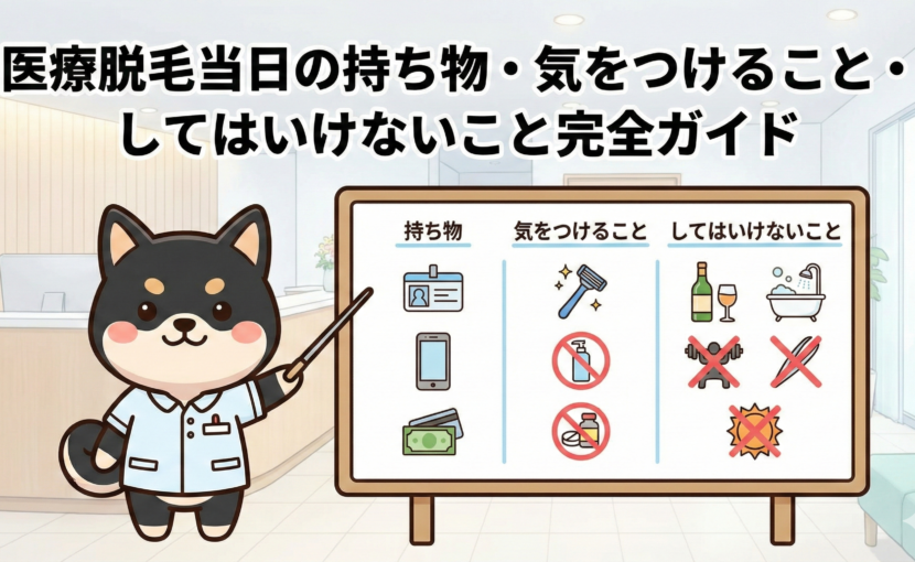 医療脱毛当日の持ち物・気をつけること・してはいけないこと完全ガイド