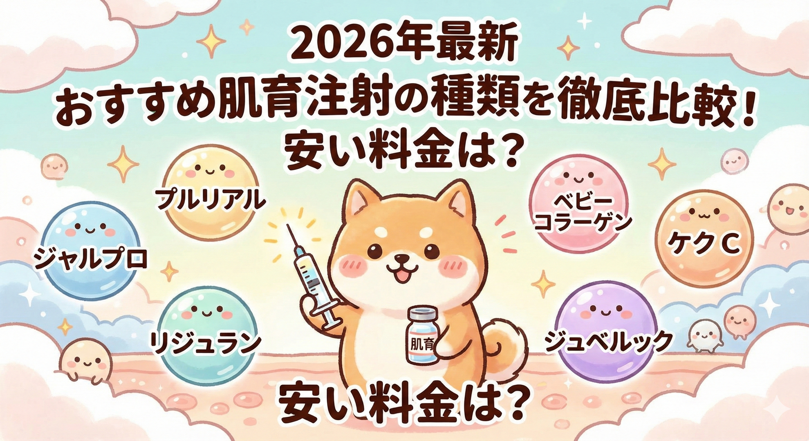 2026年最新おすすめ肌育注射の種類を徹底比較!安い料金は?