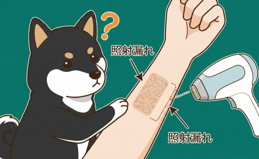 典型的な照射漏れ