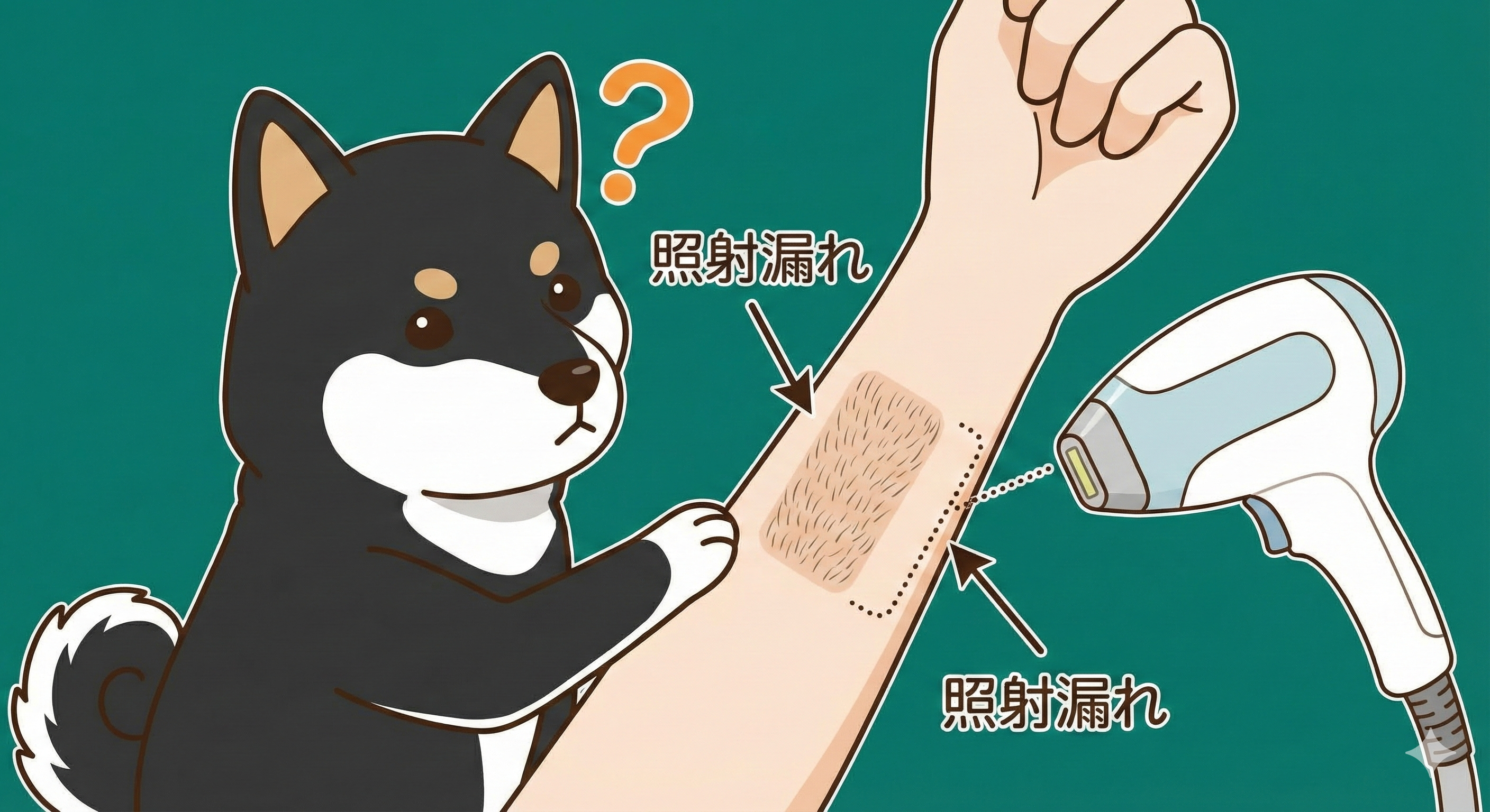 医療脱毛の「照射漏れ」とは? 2 典型的な照射漏れ