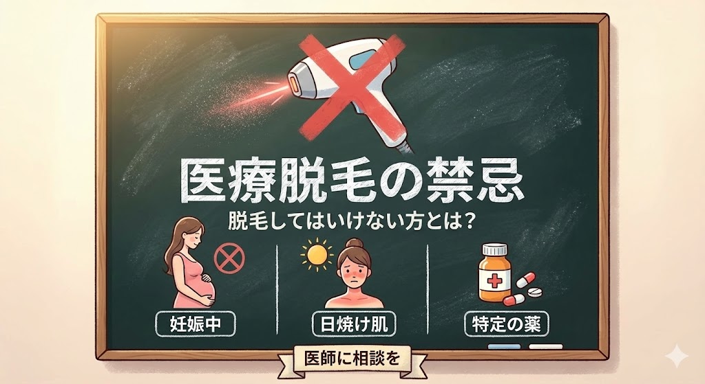 医療脱毛の禁忌、脱毛してはいけない方