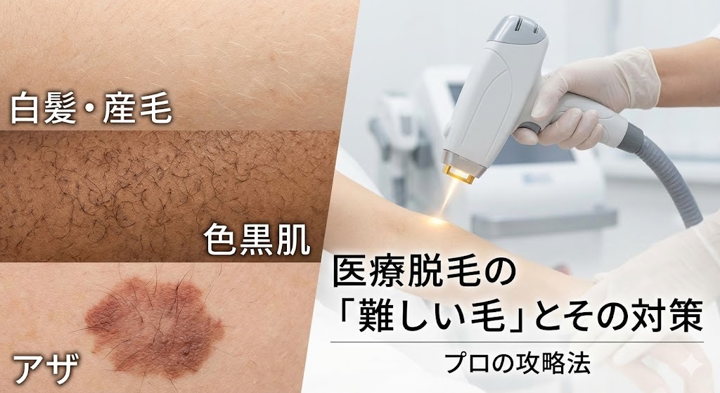 医療脱毛の「難しい毛」とその対策 白髪・産毛・色黒肌・アザ…プロの攻略法