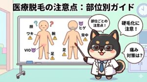 部位ごとの医療脱毛の注意点