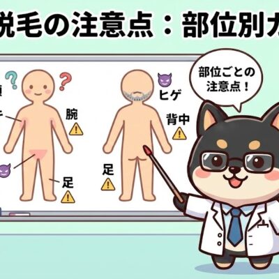 部位ごとの医療脱毛の注意点