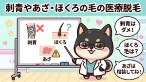 刺青やあざ・ほくろの毛の医療脱毛