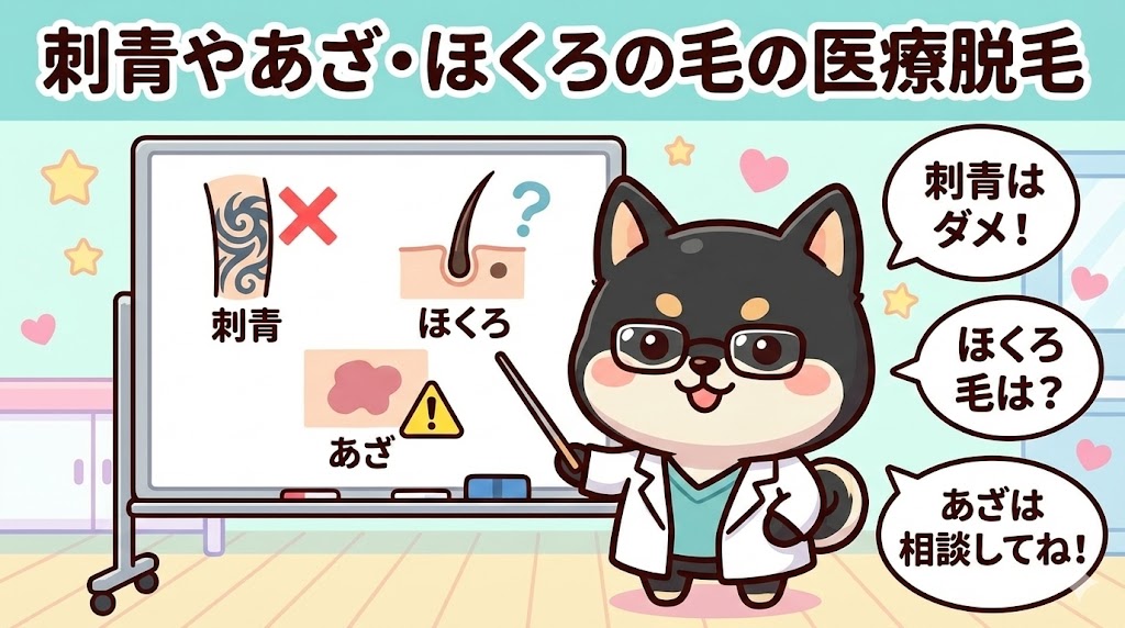 刺青やあざ・ほくろの毛の医療脱毛