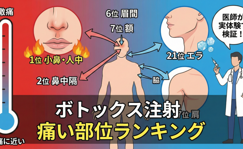 ボトックスの痛い部位痛みランキング