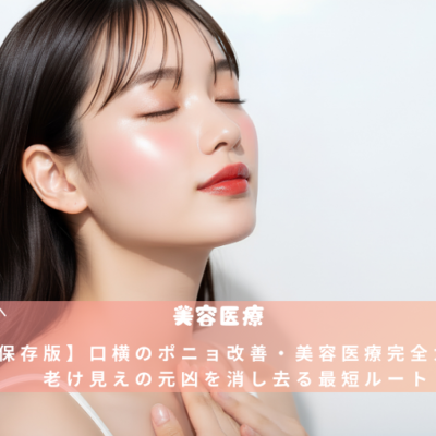 【保存版】口横のポニョ改善・美容医療完全ガイド 老け見えの元凶を消し去る最短ルート