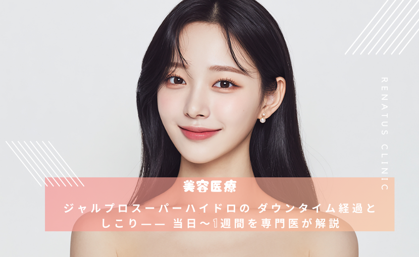 ジャルプロスーパーハイドロの ダウンタイム経過としこり—— 当日〜1週間を専門医が解説