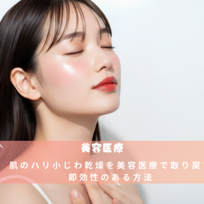 肌のハリ小じわ乾燥を美容医療で取り戻す即効性のある方法