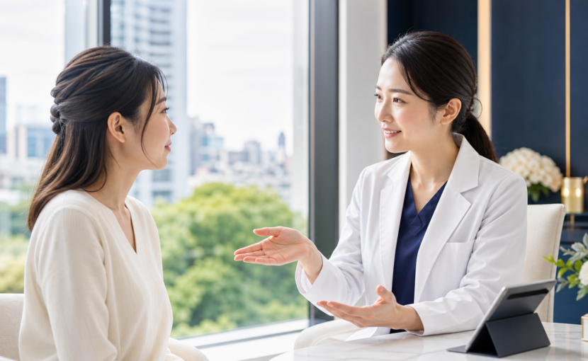 イソトレチノイン処方が仙台で安いおすすめなら美容皮膚科レナトゥスクリニック仙台院・メンズ毛穴も対応 12 仙台でイソトレチノイン処方とニキビ・毛穴治療を医師に相談する女性